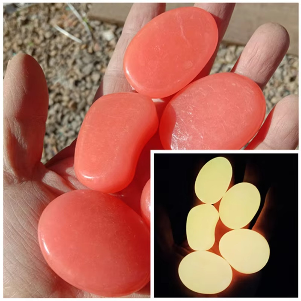 Aquarium Fish Gallery - 10pcs Decoration 4.5cm Luminous Pebbles Glow