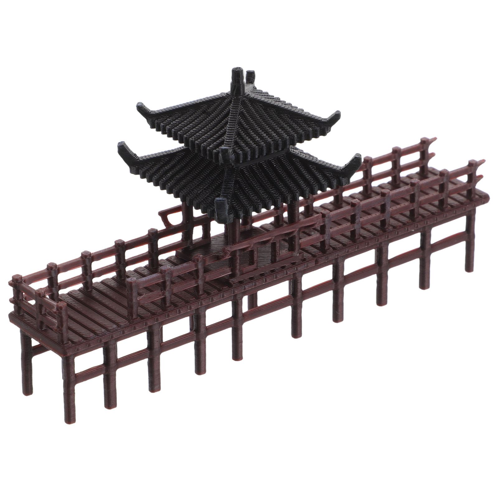 Aquarium Fish Bridge - Mini Chinese Pavilion Bridge Decoration Elegant
