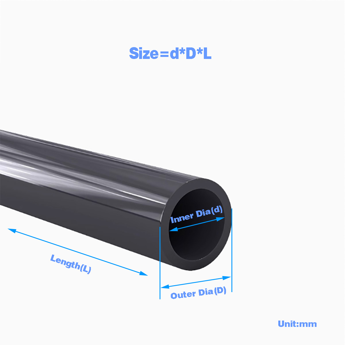 Aquarium Fish Real - Black PVC Plastic Pipe Hollow Tube/Fish
