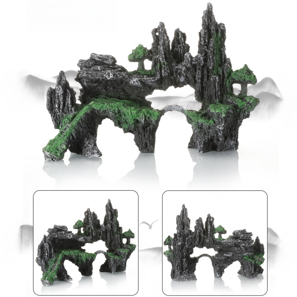 Aquarium Fish Bridge - Aquarium Decorative Rocks Fish Tank Simulation