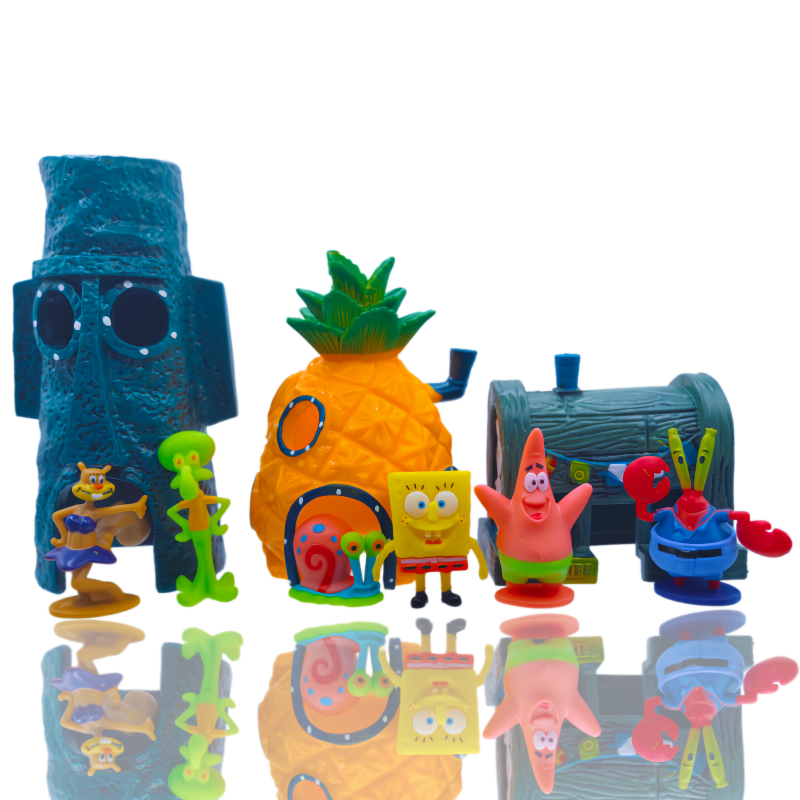 Aquarium Fish Gallery - 6pcs SpongeBob Fish Tank Decoration Cartoon