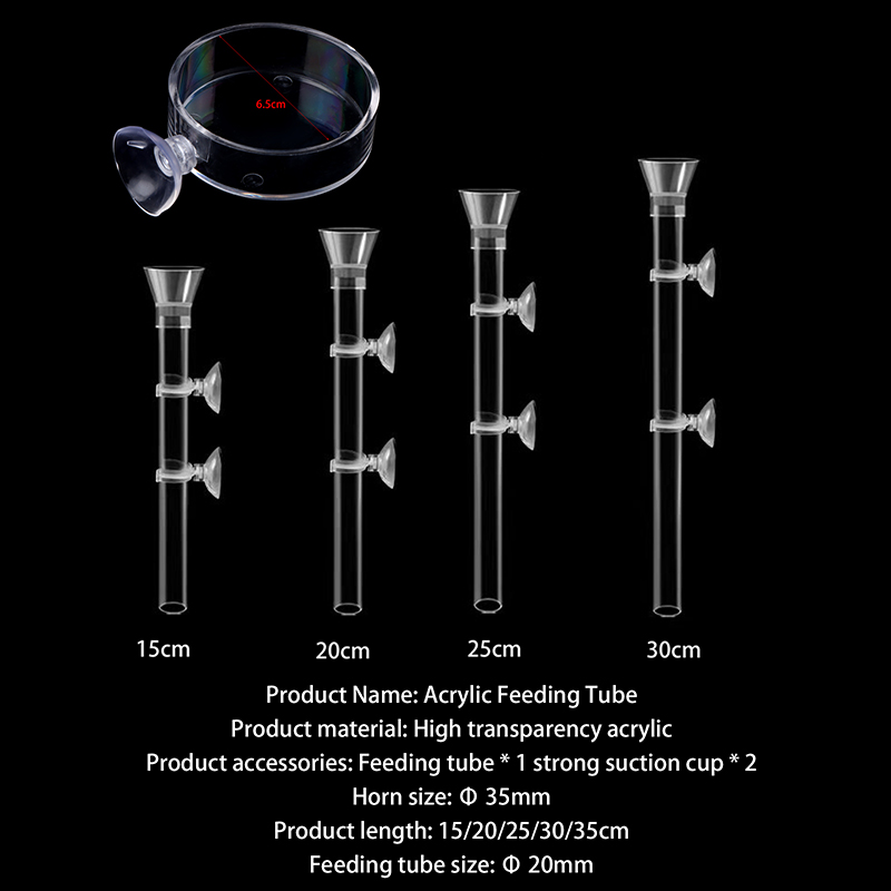 Aquarium Fish Feeder - ⭐ Acrylic Aquarium Feeder Tube Dish