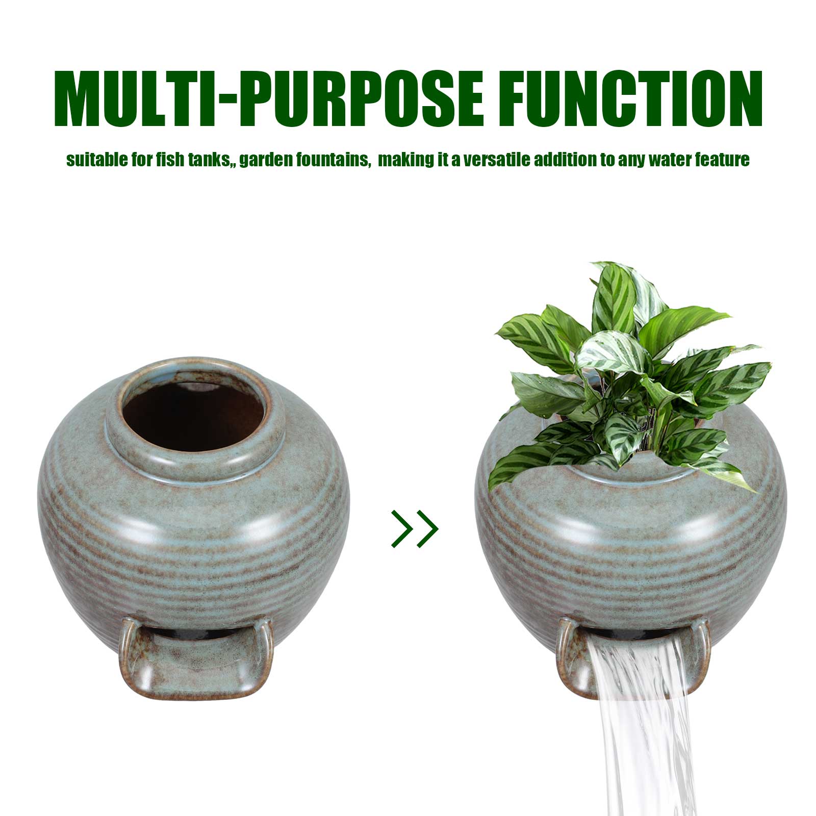 Aquarium Fish Gallery - Indoor Waterfall Circulating Pot Decorative Fountain