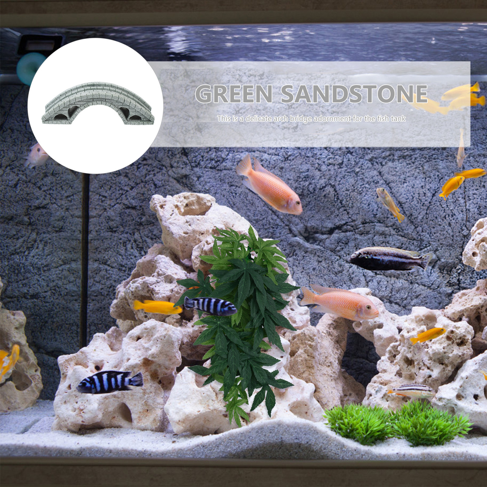 Exquisite Bridge Ornament for  - مراجعة Aquarium Fish Bridge وسعره