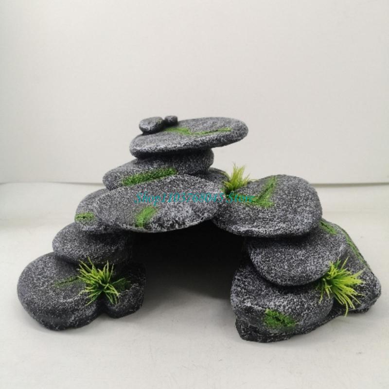 Aquariums Rock Stone Cave Deco - مراجعة Aquarium Fish Hiding Places وسعره