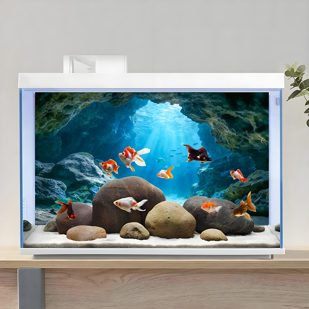 Deep Sea Blue Hole，Fish tank b - مراجعة Aquarium Fish Poster وسعره