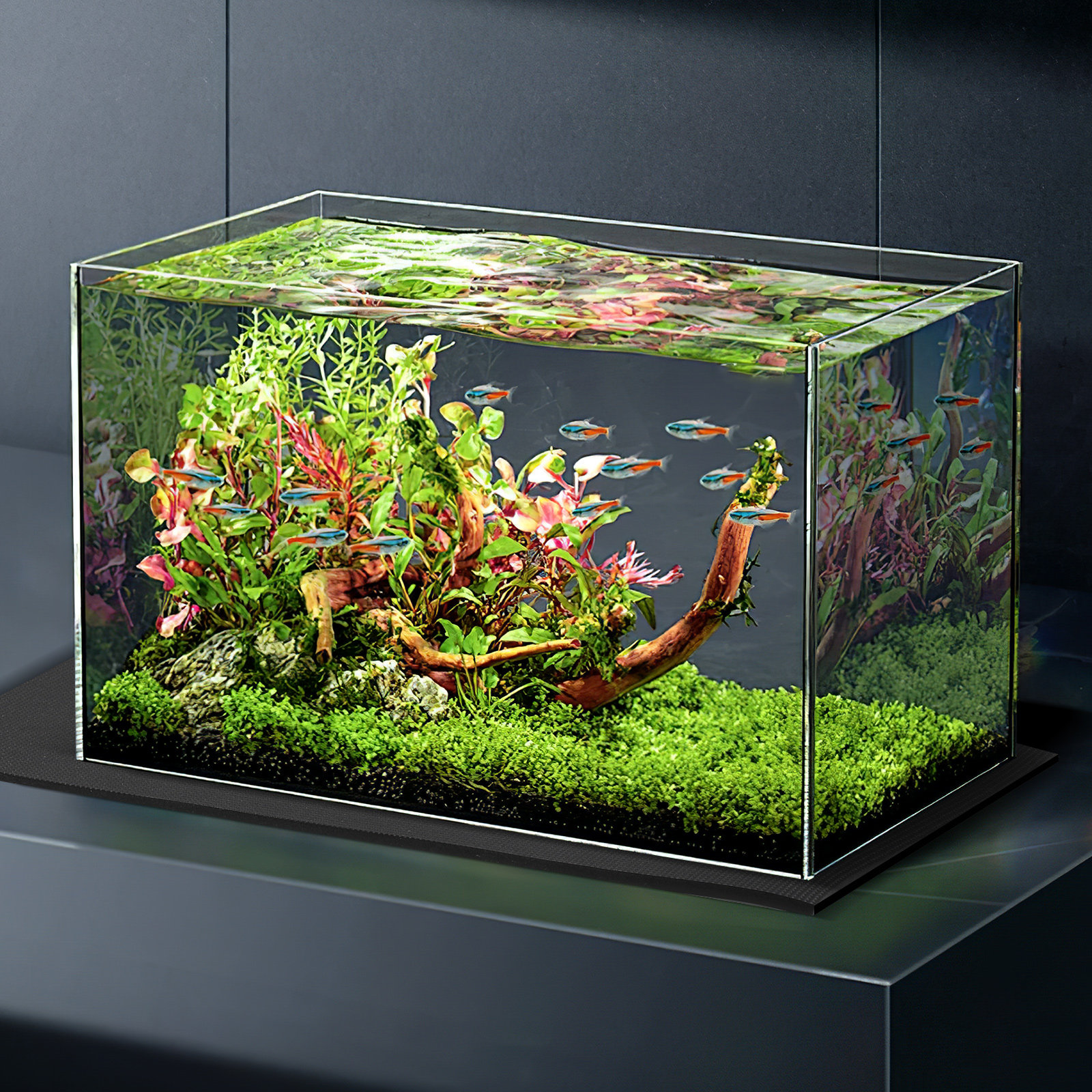 Aquarium Thickened Fish Tank P - مراجعة Aquarium Fish Feeder وسعره