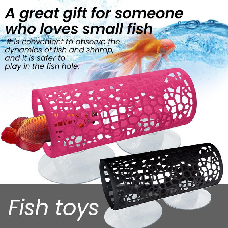 Aquarium Fish Tunnel Toys Bett - مراجعة Aquarium Fish Feeder وسعره