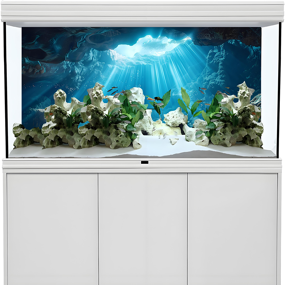 Sunshine Cave，Fish tank backgr - مراجعة Aquarium Fish Poster وسعره