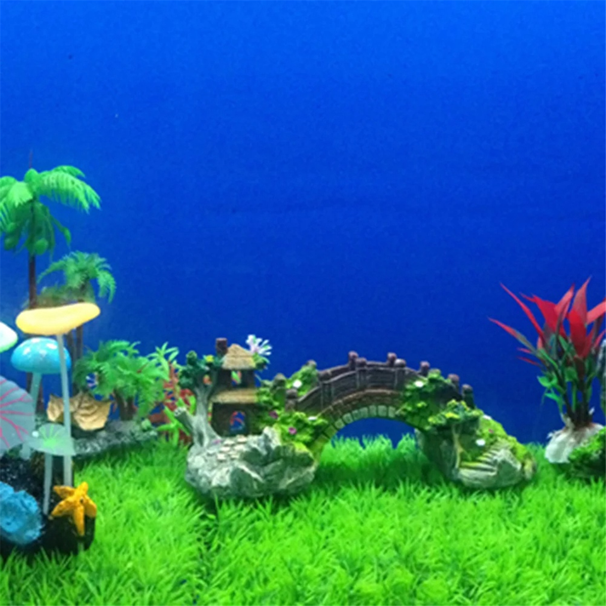 Artificial Bridge Fish Tank Or - مراجعة Aquarium Fish Bridge وسعره