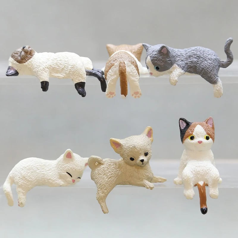 1Pc Cute Cartoon Cat PVC Home  - مراجعة Aquarium Fish Real وسعره
