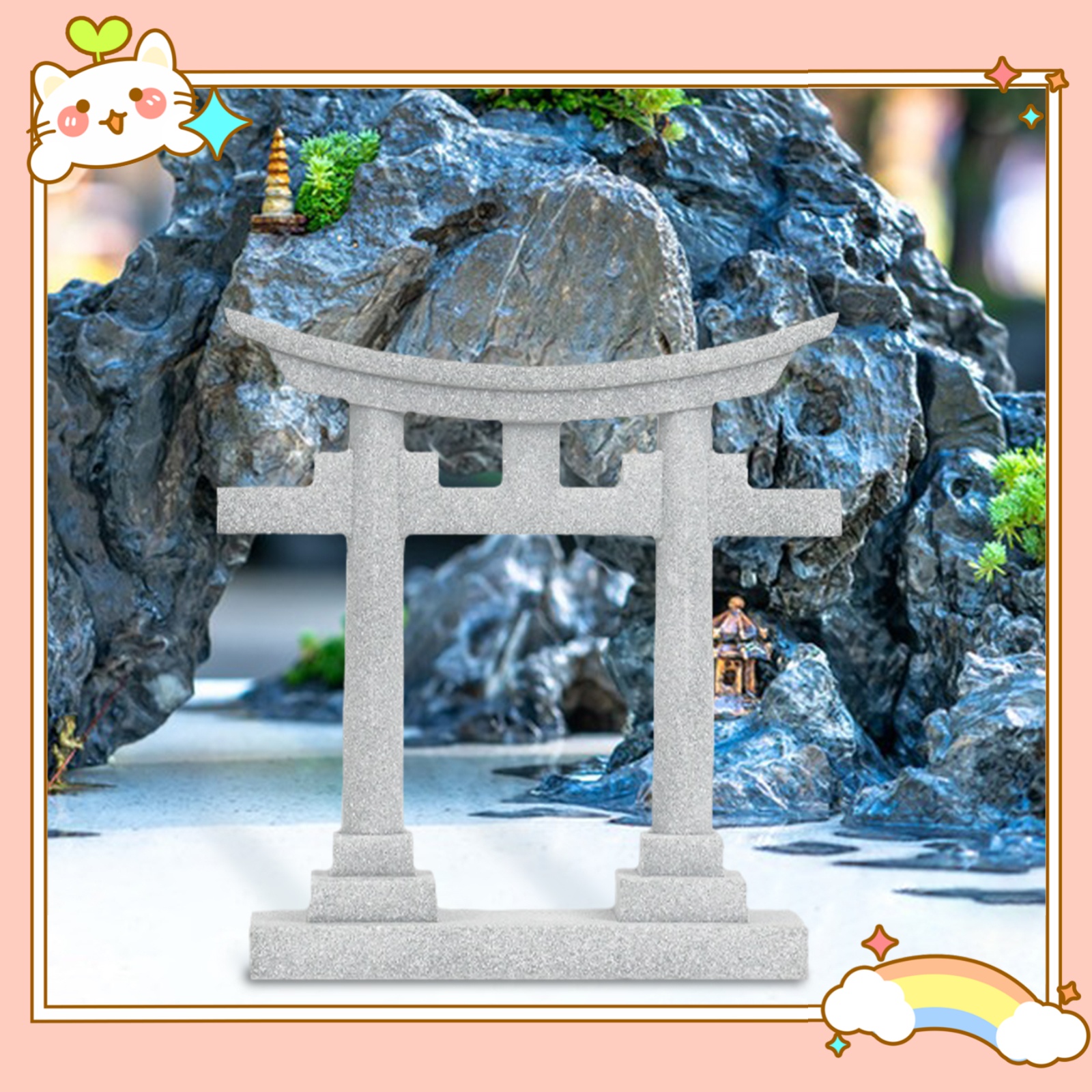 Japan Torii Gate Shrine Model  - مراجعة Aquarium Fish Japan وسعره