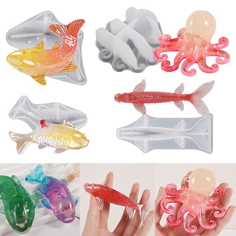 3D Koi Fish Shaped Epoxy Resin - مراجعة Aquarium Fish Gallery وسعره