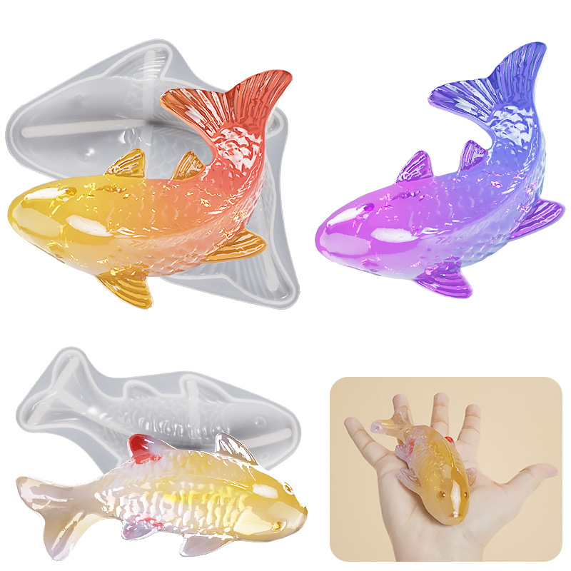 3D Koi Fish Shaped Epoxy Resin - مراجعة Aquarium Fish Gallery وسعره