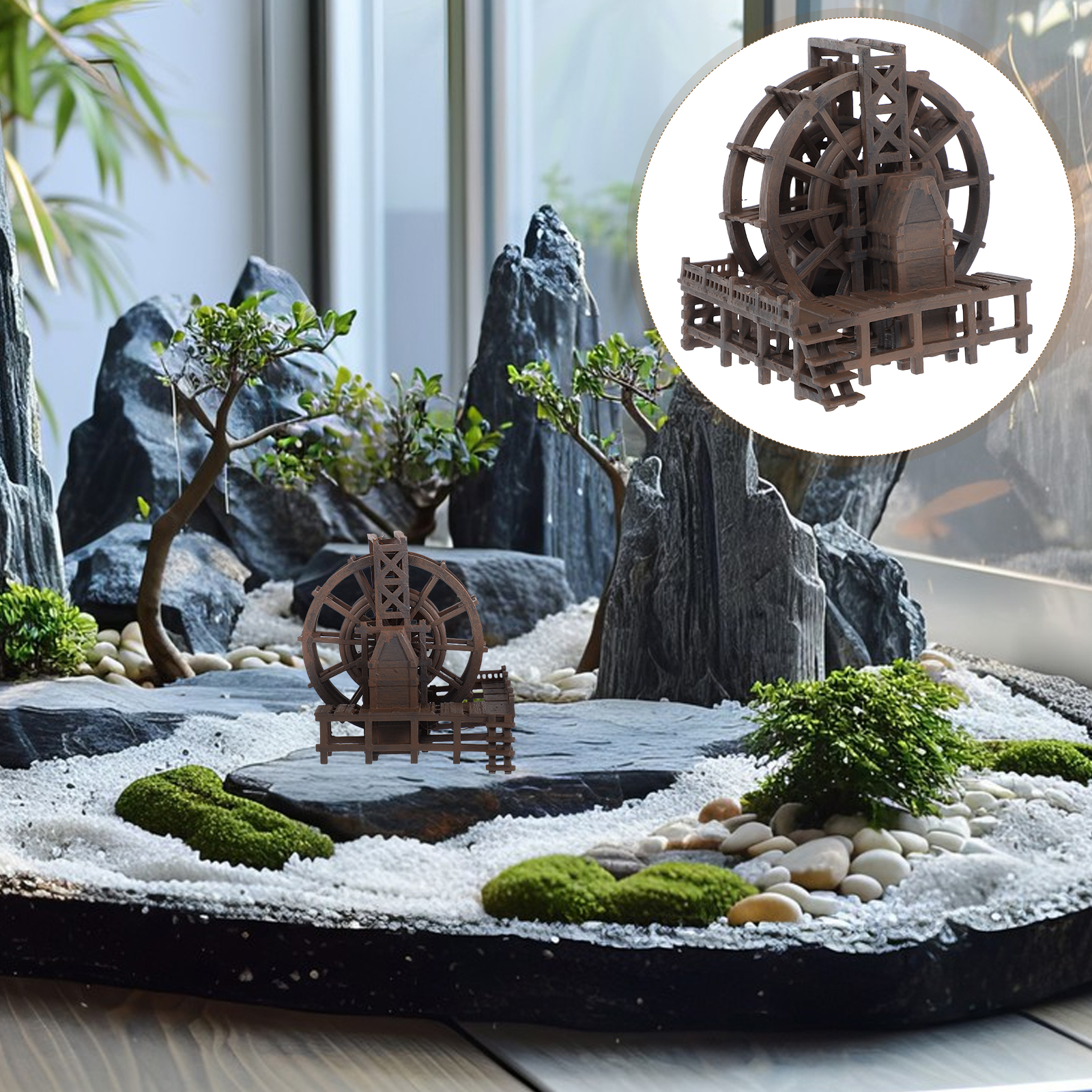 Miniature Water Wheel Ornament - مراجعة Aquarium Fish Real وسعره