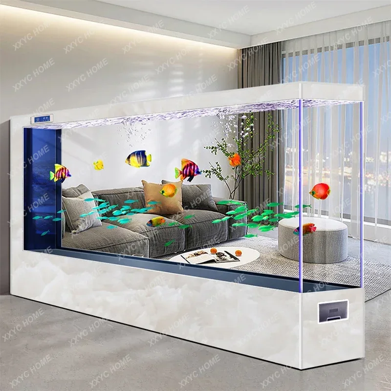 WWSuper large floor-to-ceiling - مراجعة Live Fish Aquarium وسعره