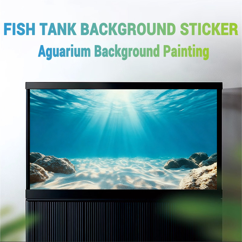 Blue sea clear sand，Fish tank  - مراجعة Aquarium Fish Poster وسعره