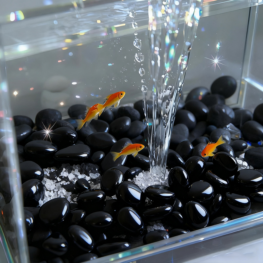 200g Black High Polished Natur - مراجعة Aquarium Fish Gallery وسعره