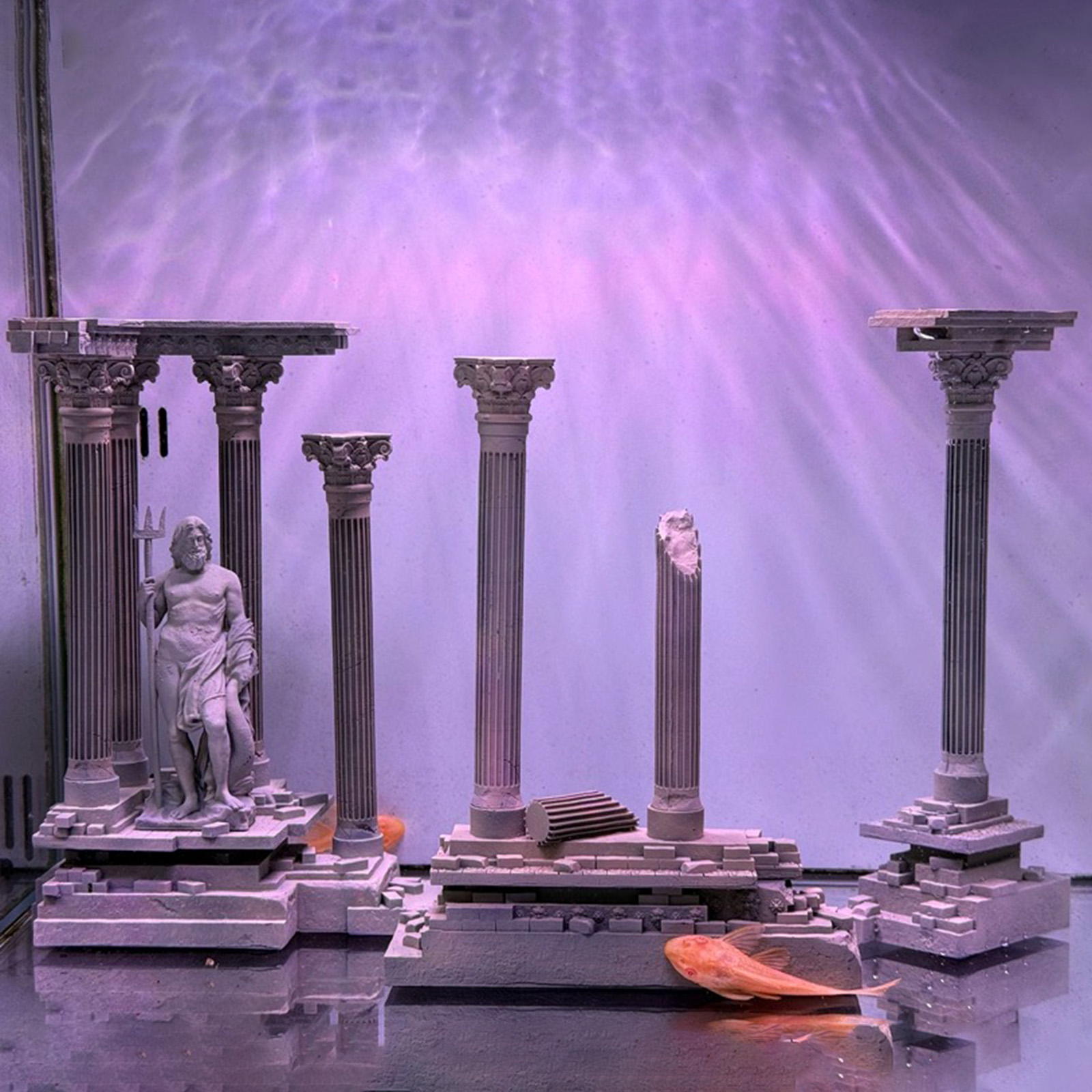 Roman Column Decoration Resin  - مراجعة Aquarium Fish Bridge وسعره