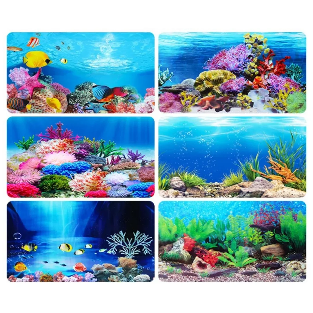Background Aquarium 3D Sticker - مراجعة Aquarium Fish Poster وسعره