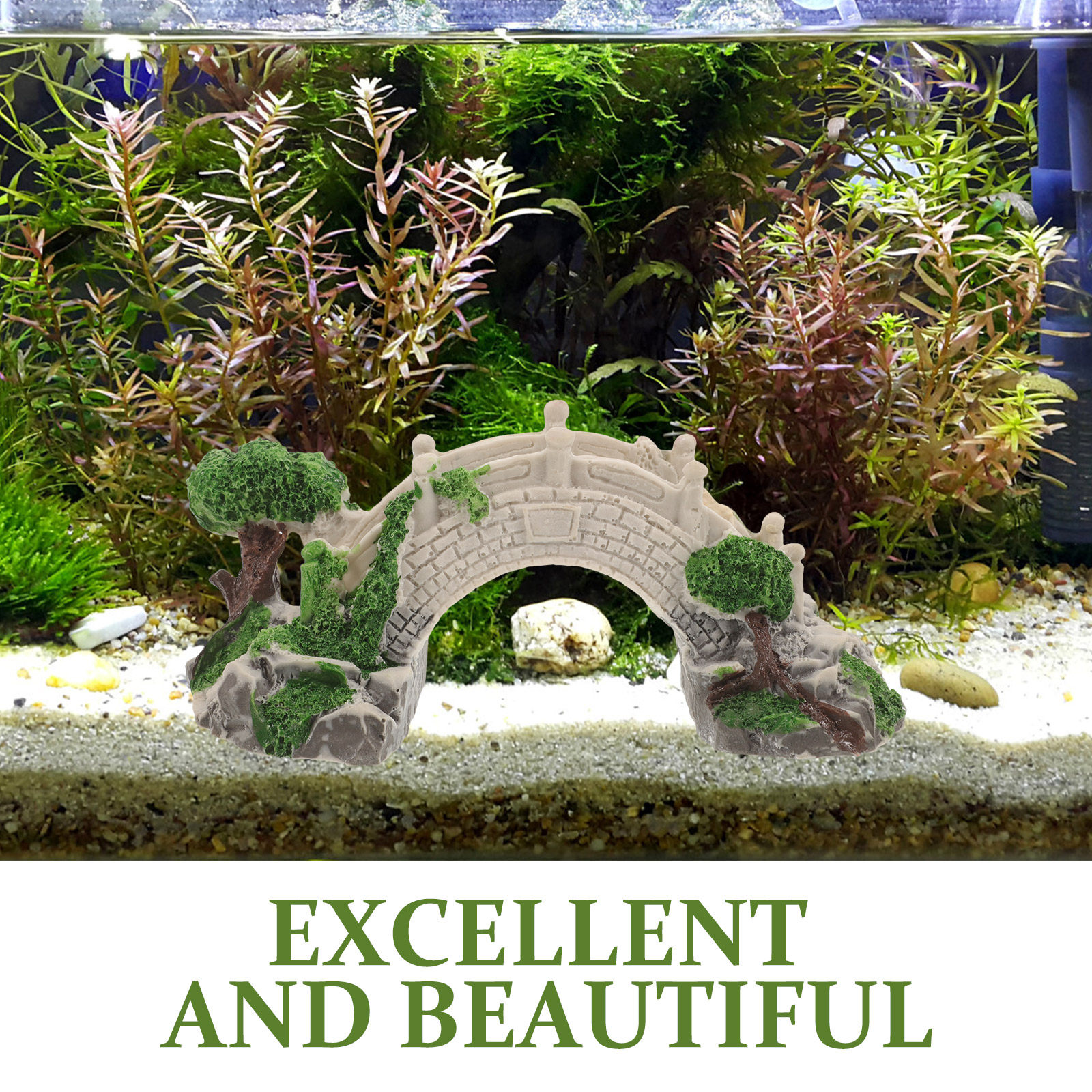 Miniature Fish Tank Bridge Res - مراجعة Aquarium Fish Bridge وسعره