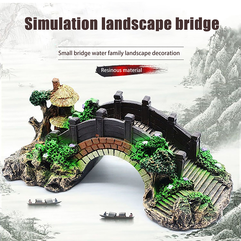 1PC Fish Tank Artificial Bridg - مراجعة Aquarium Fish Bridge وسعره