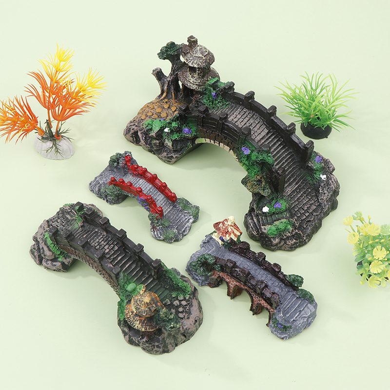 1PC Fish Tank Artificial Bridg - مراجعة Aquarium Fish Bridge وسعره