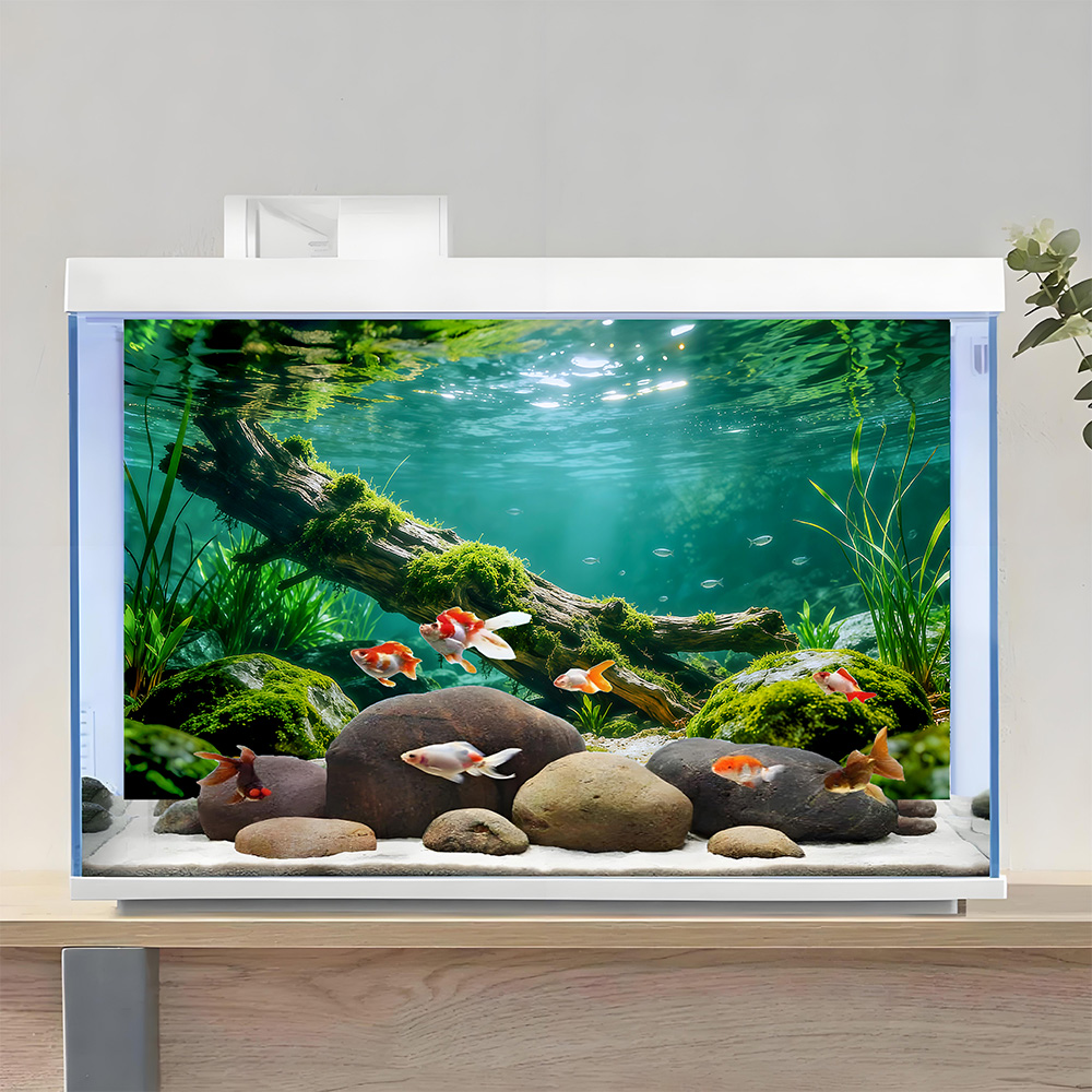 Dead wood at the bottom of the - مراجعة Aquarium Fish Poster وسعره