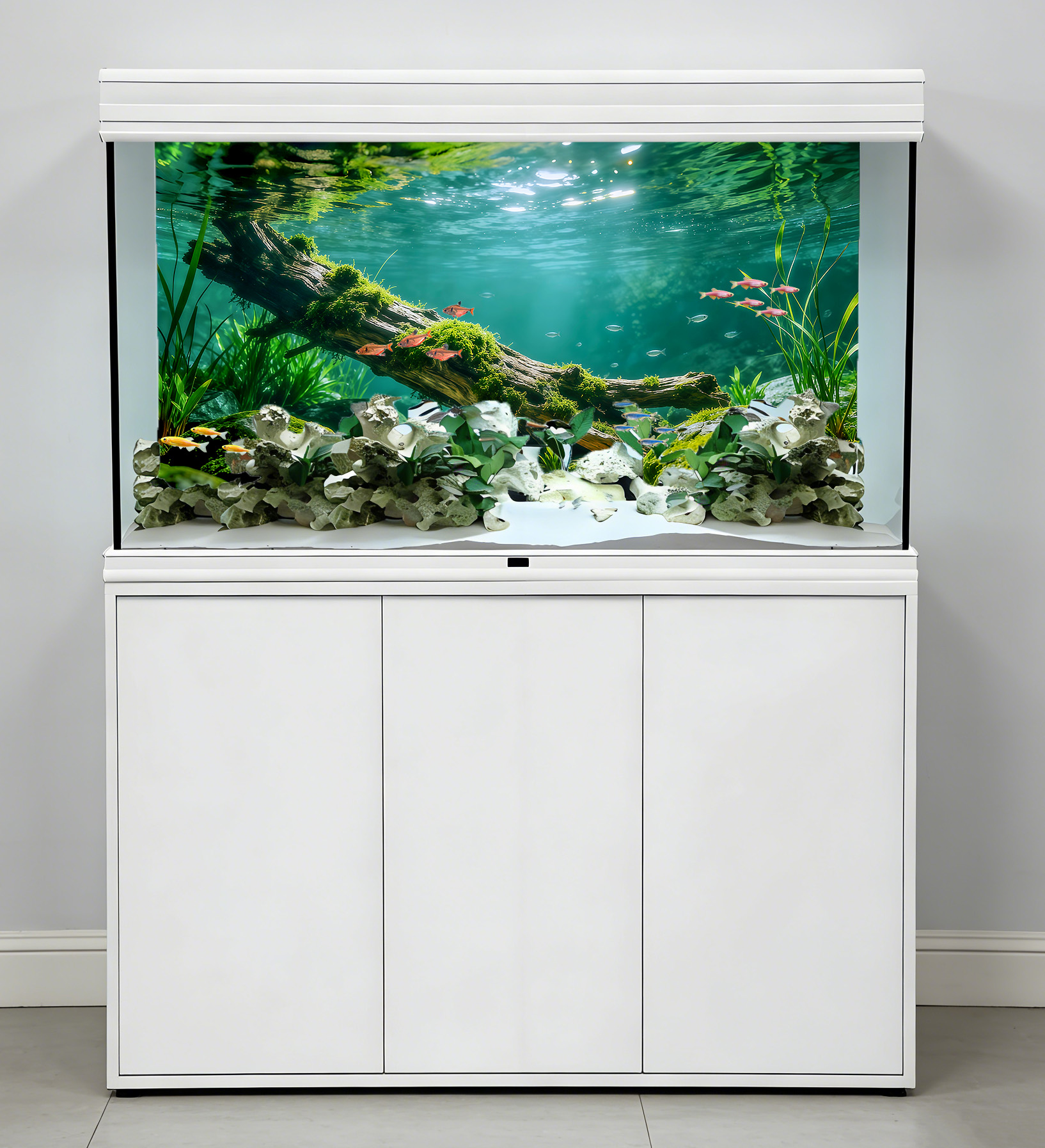 Dead wood at the bottom of the - مراجعة Aquarium Fish Poster وسعره