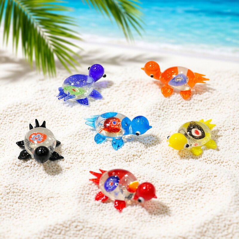 1pc Mini Glass Turtle Figurine - مراجعة Aquarium Fish Japan وسعره