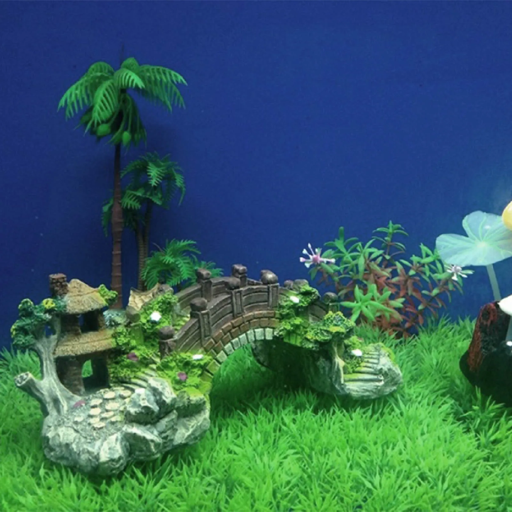 Fish Tank Artificial Bridge Re - مراجعة Aquarium Fish Bridge وسعره