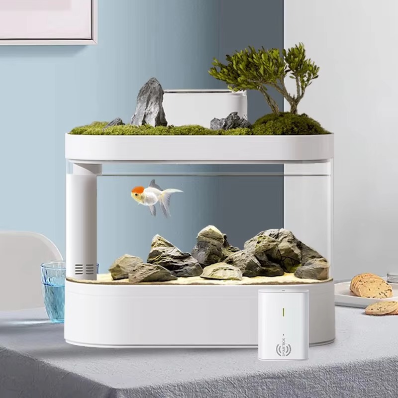 Desktop Smart Aquarium Fish Ta - مراجعة Aquarium Fish Feeder وسعره