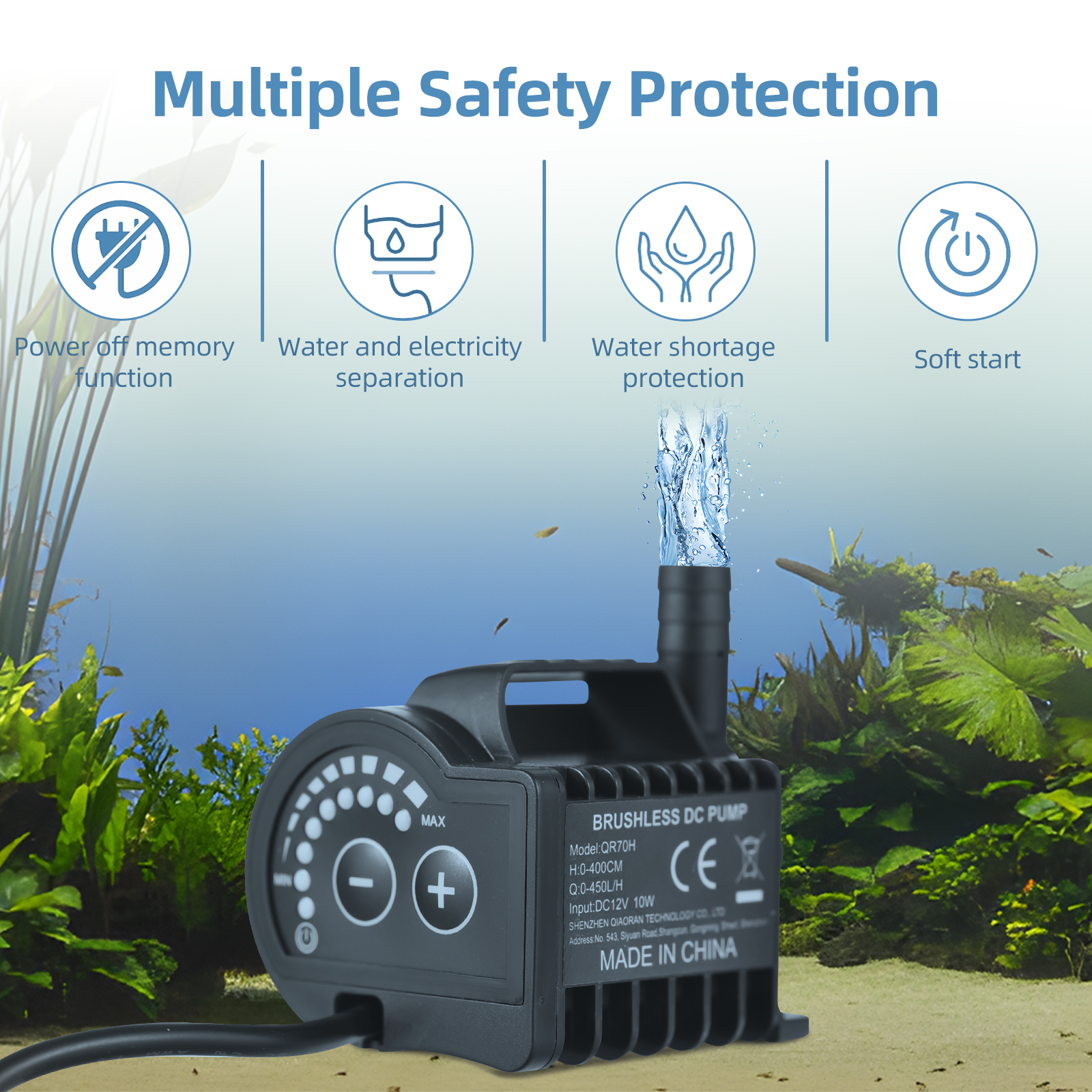 Submersible 12V Water Pump 8 L - مراجعة Aquarium Fish Real وسعره