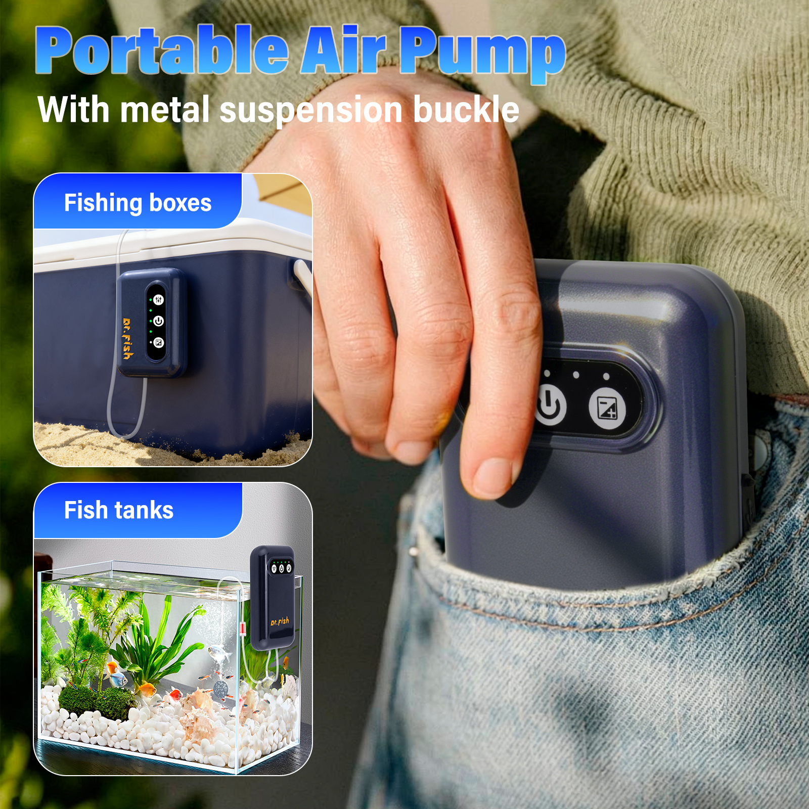 Aquarium Air Pump USB Recharge - مراجعة Live Fish Aquarium وسعره