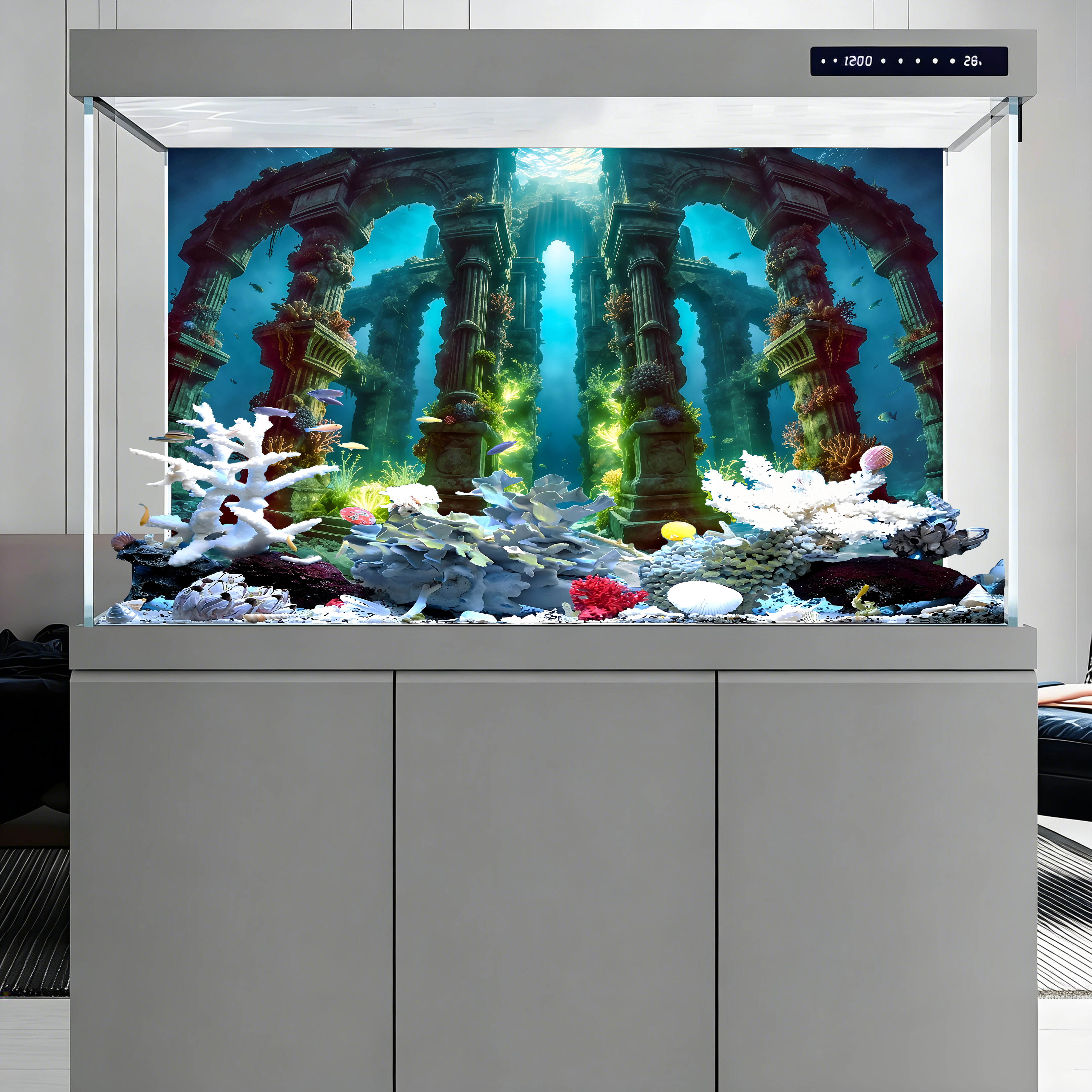 Deep-sea relics，Fish tank back - مراجعة Aquarium Fish Poster وسعره