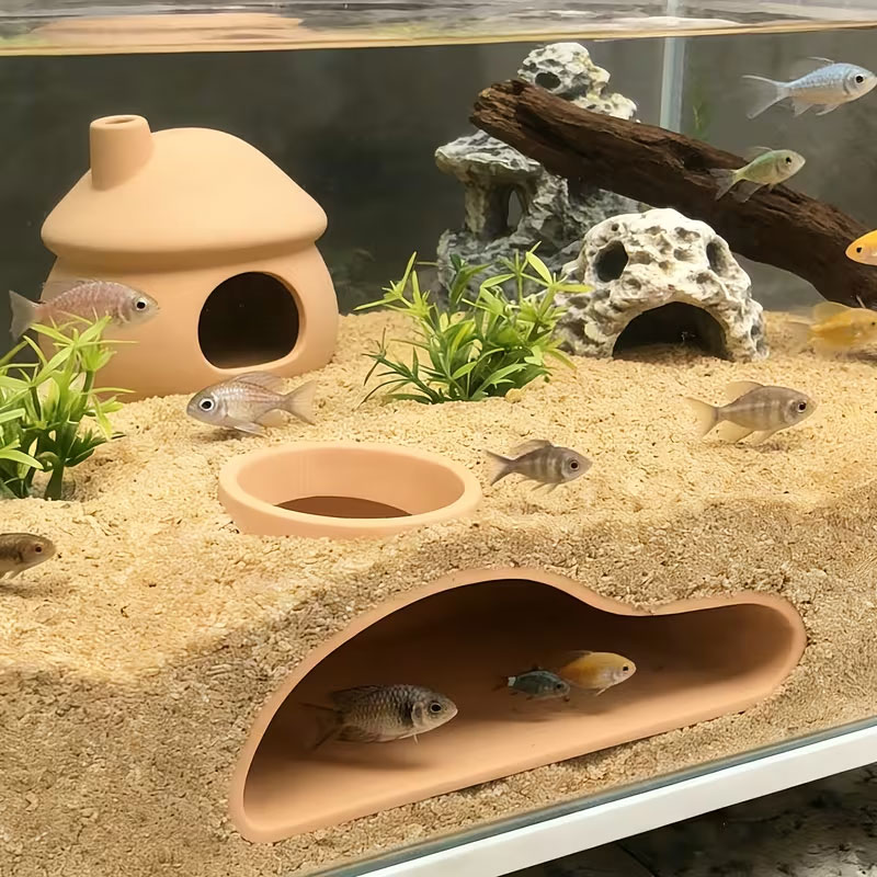 Apcarium Fish Tunnel Hideout | - مراجعة Aquarium Fish Hiding Places وسعره