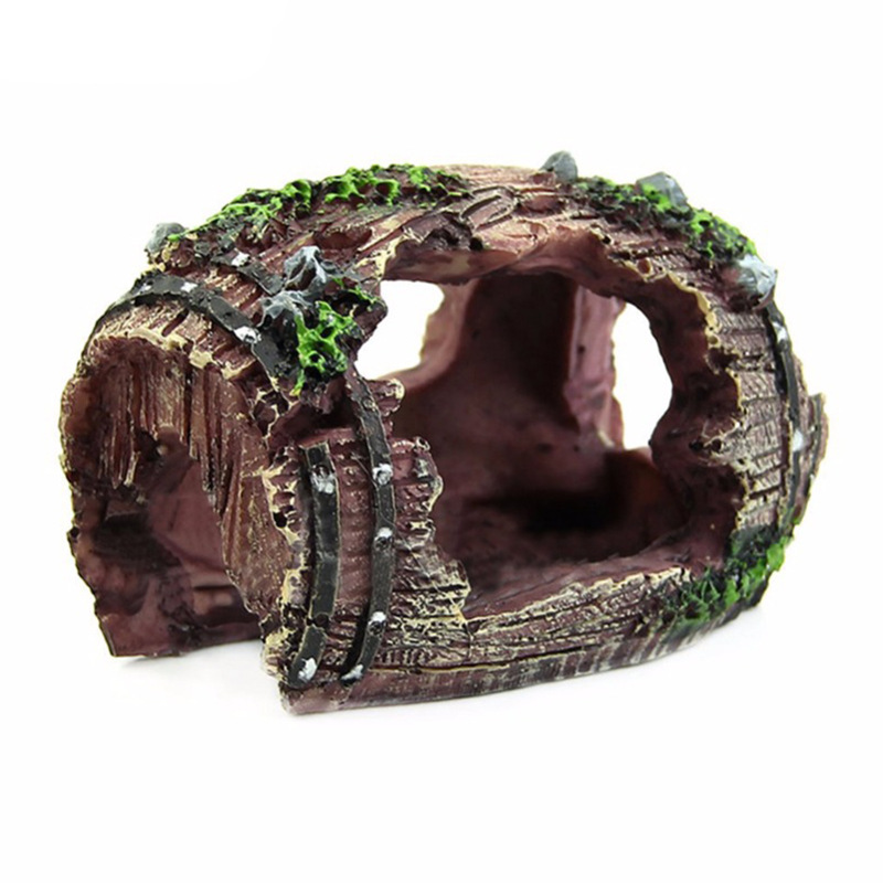 Aquarium Artificial Barrel Cav - مراجعة Aquarium Fish Hiding Places وسعره