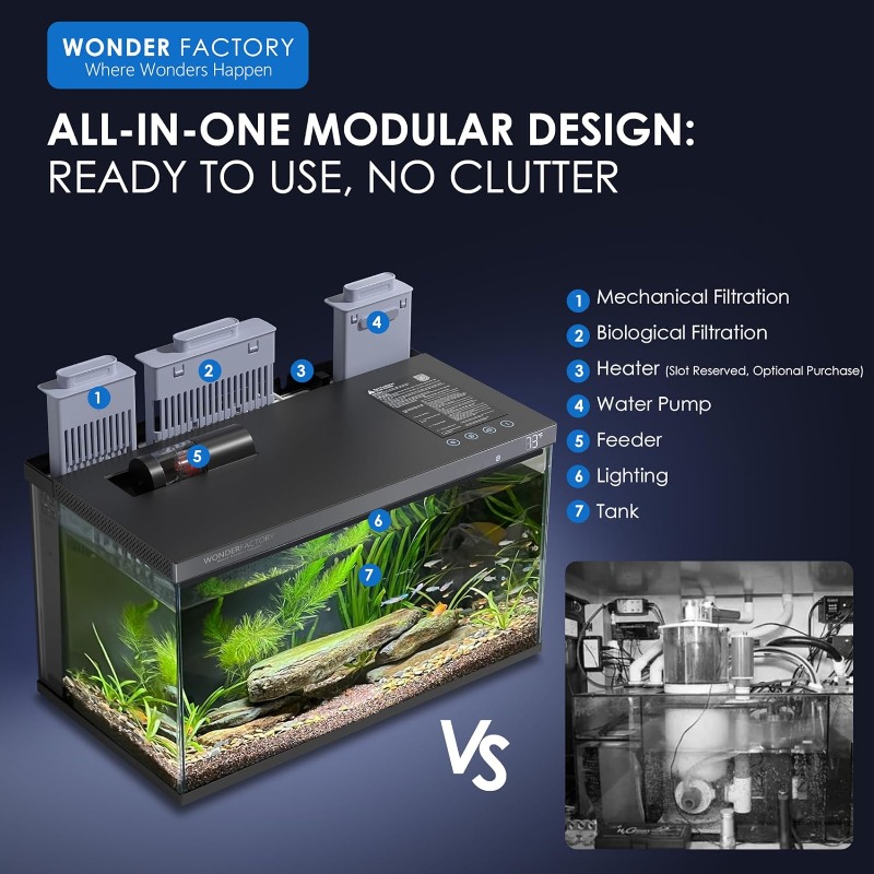Smart Aquarium, Glass Fish Tan - مراجعة Aquarium Fish Feeder وسعره