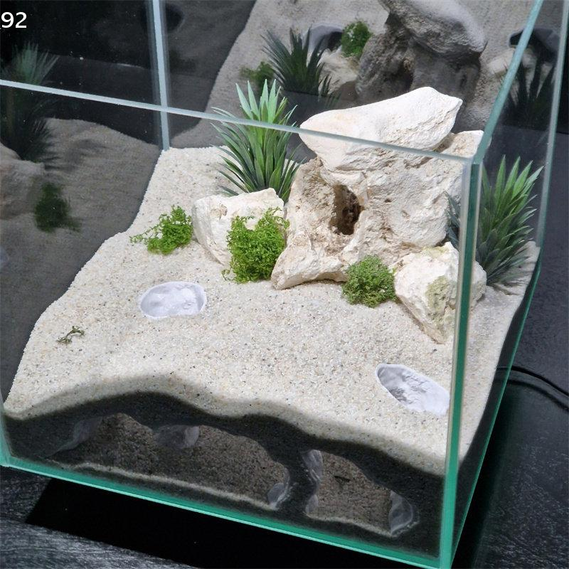 3D Printed Natural Curve Cave: - مراجعة Aquarium Fish Hiding Places وسعره