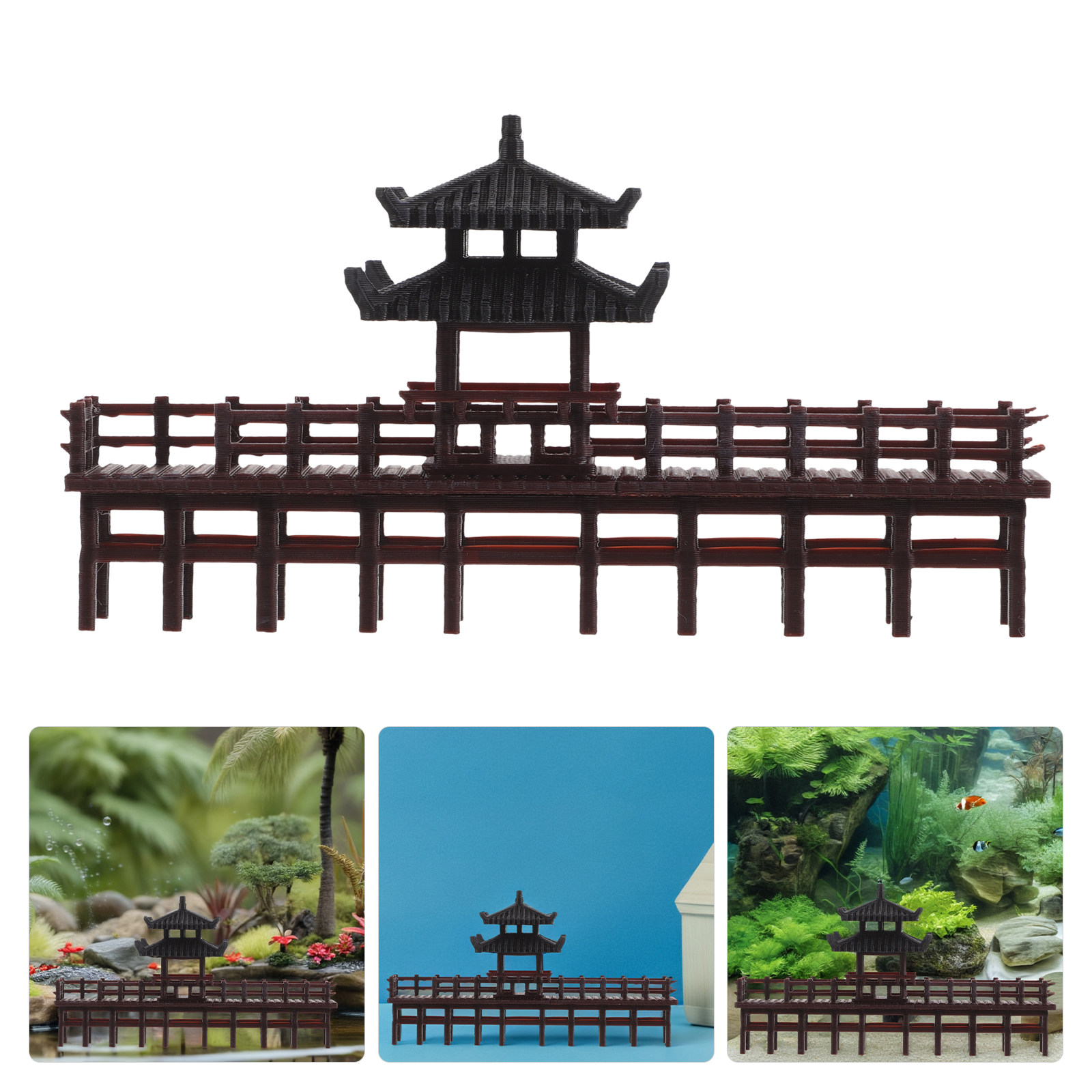 Mini Chinese Pavilion Bridge D - مراجعة Aquarium Fish Bridge وسعره