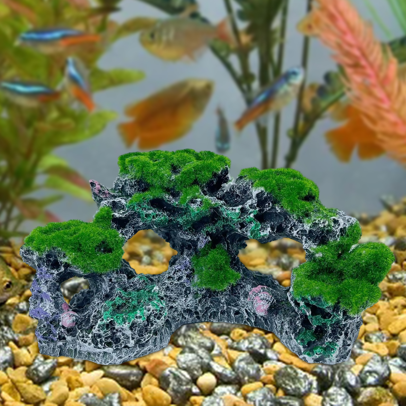 Fish Tank Decoration Rock Cave - مراجعة Aquarium Fish Bridge وسعره